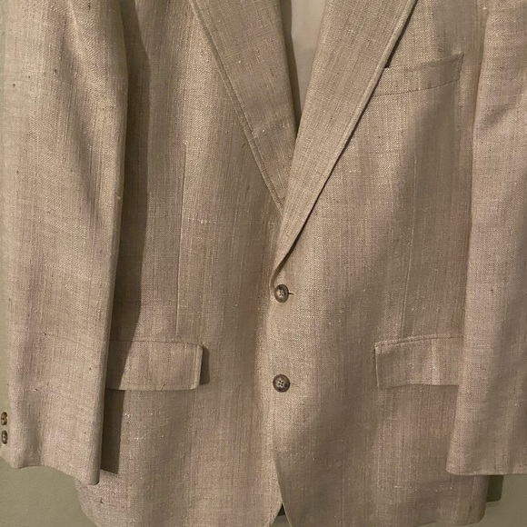 Patrick James Blazer Jacket Mens 44R M Tan Sport Coat - Picture 4 of 7